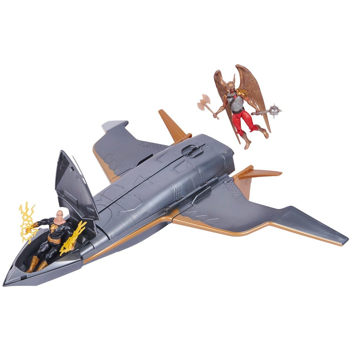 DC Comics Black Adam Hawk Cruiser Patrol with Black Adam and Hawkman Figures 6064871 - Colorland Toys