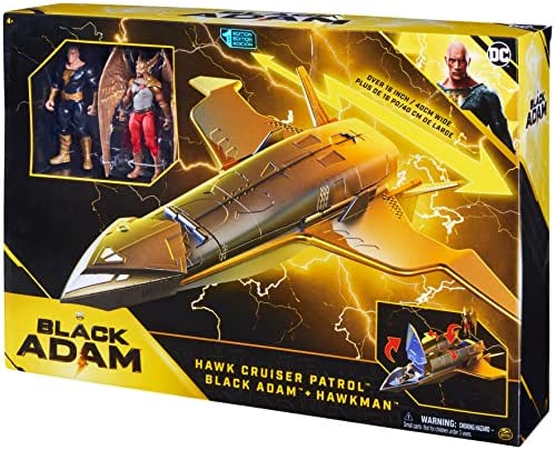 DC Comics Black Adam Hawk Cruiser Patrol with Black Adam and Hawkman Figures 6064871 - Colorland Toys