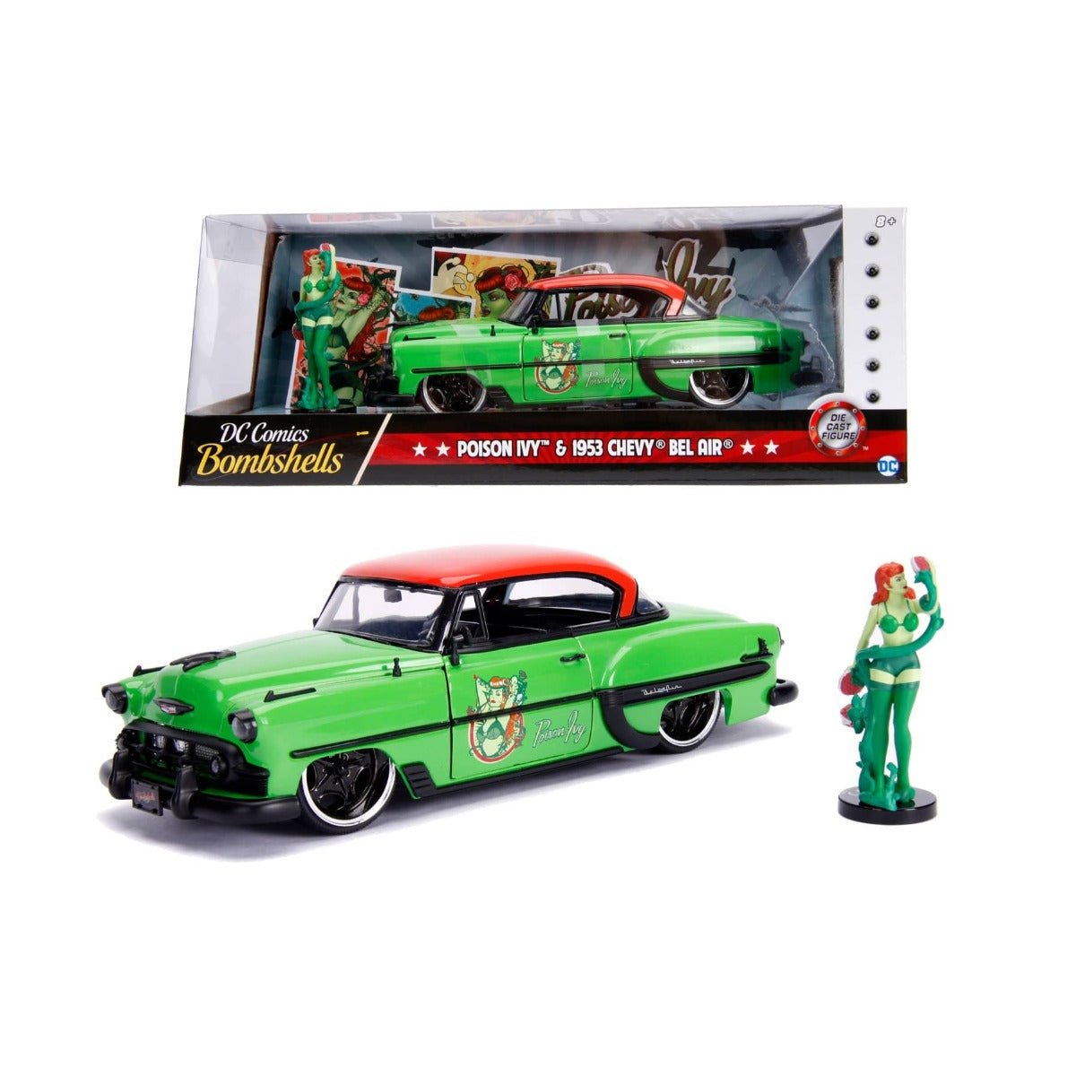 DC Comics Bombshells Poison Ivy 1953 Chevy Bel Air 1:24 253255009 - Colorland Toys