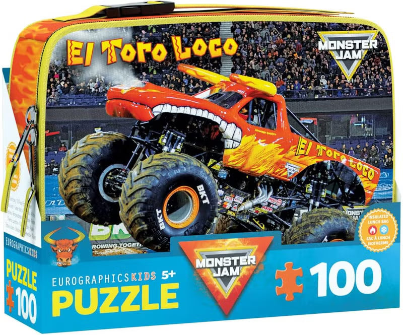 Eurographics Puzzle 100-Pcs In Lunch Bag - Monster Jam El Toro Loco 9100-5940 - Colorland Toys