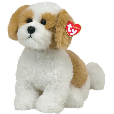Ty Barley Brown & White Dog Dog & Puppy Stuffed Animal - Colorland Toys