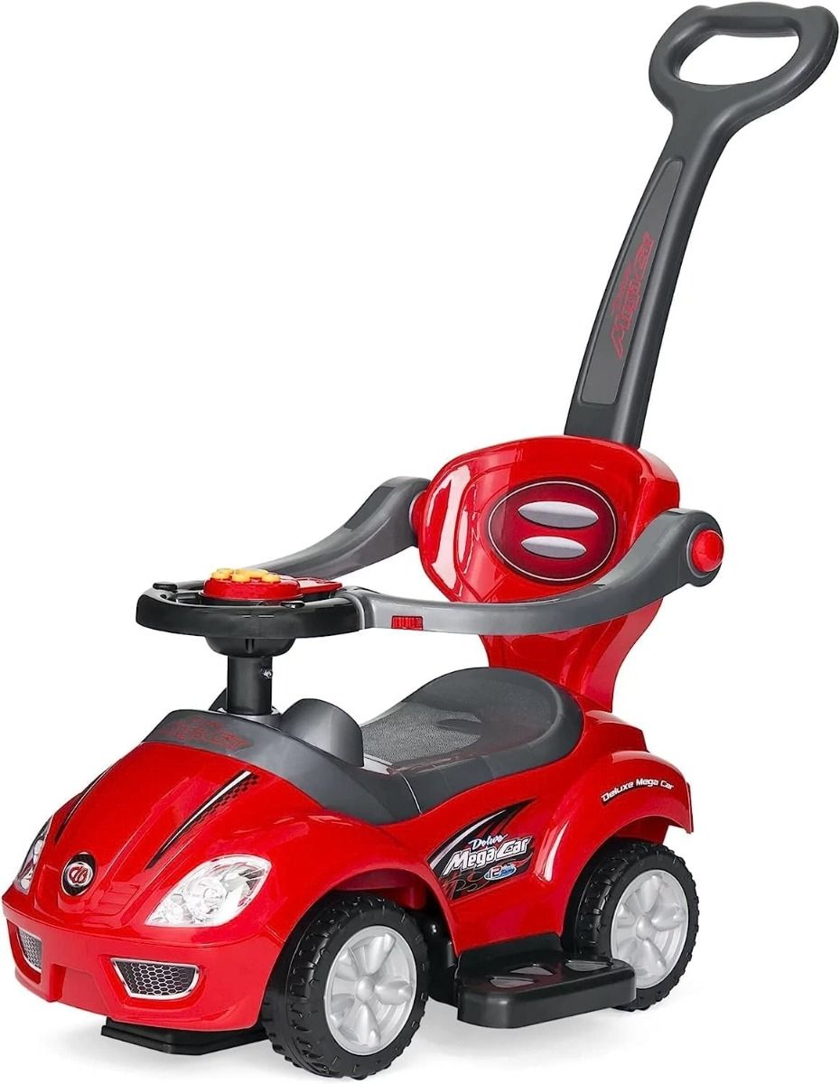 Deluxe Mega Car 3 in 1 Ride On Red 382C - Colorland Toys