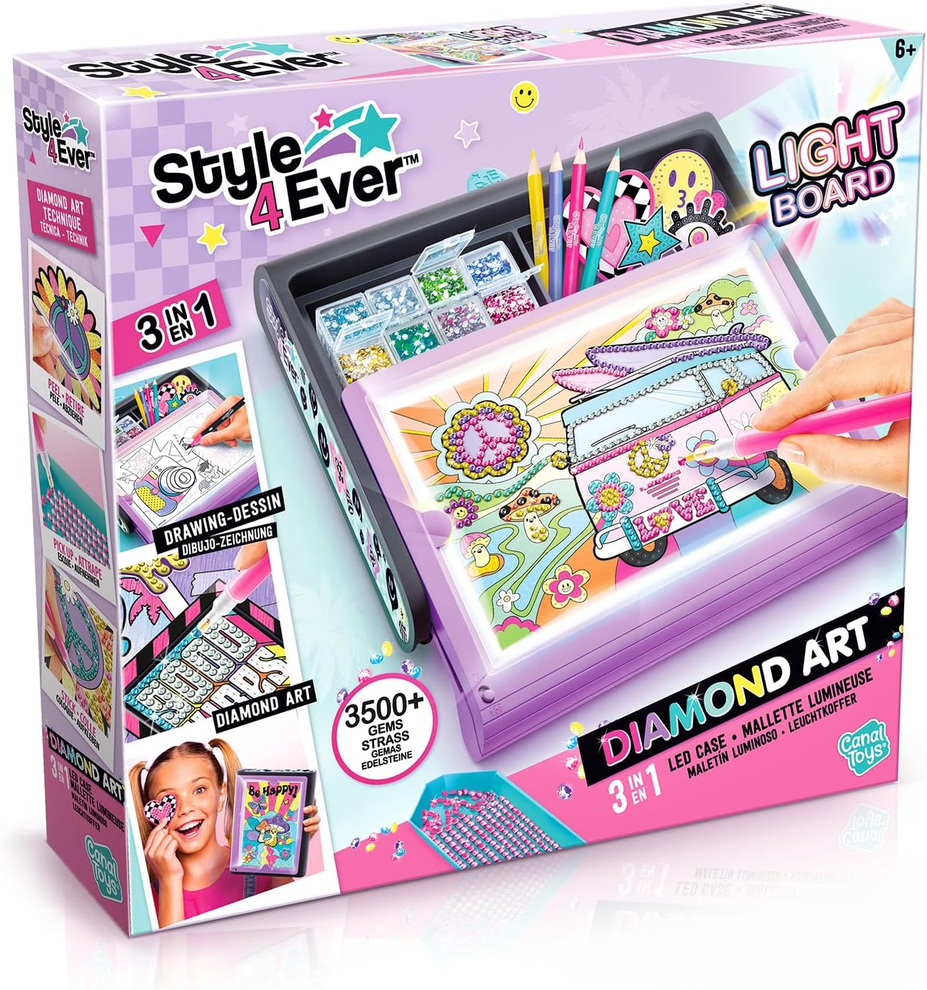 Diamond Art 3 In 1 LED Case OFG300 - Colorland Toys