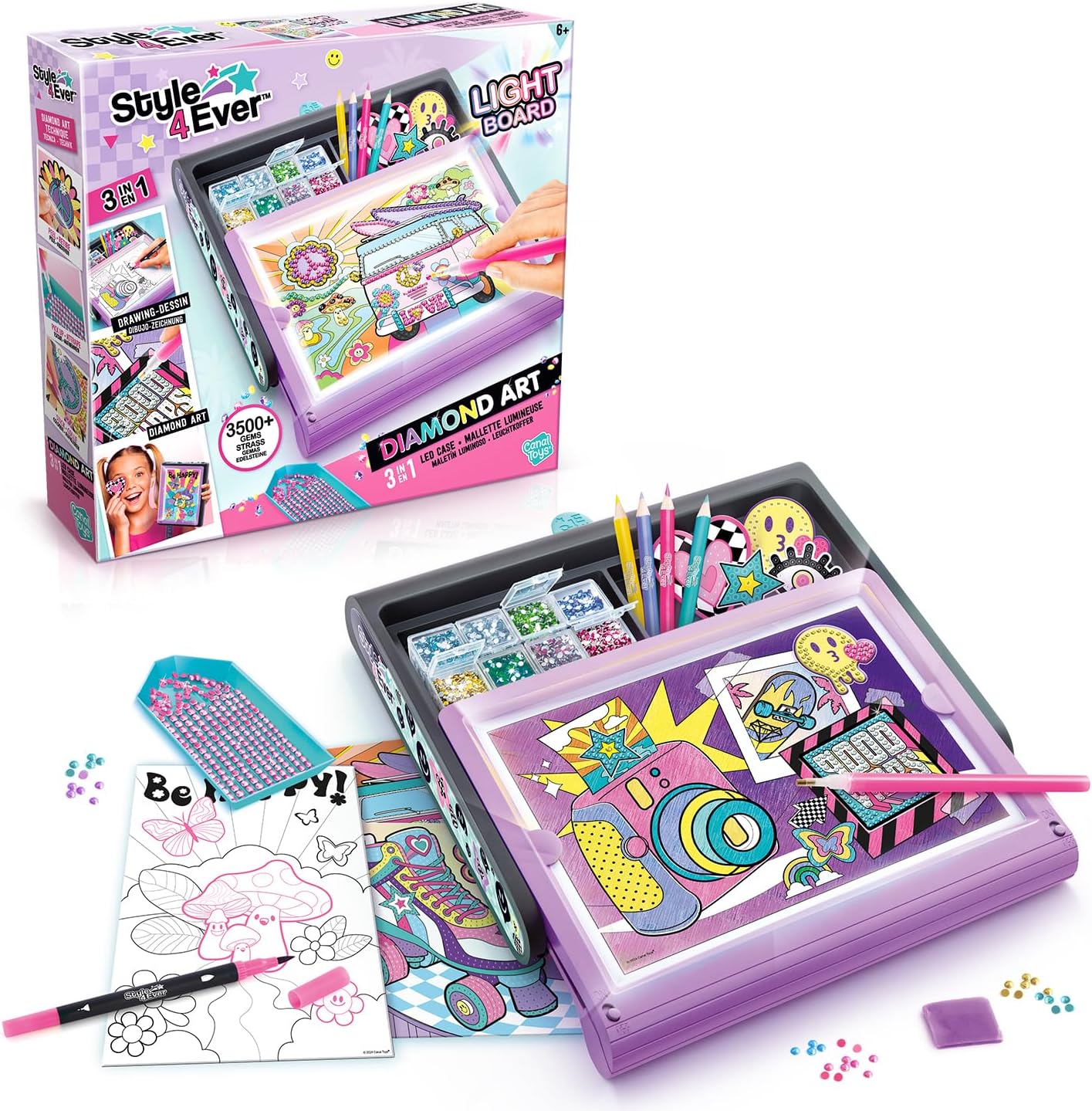 Diamond Art 3 In 1 LED Case OFG300 - Colorland Toys