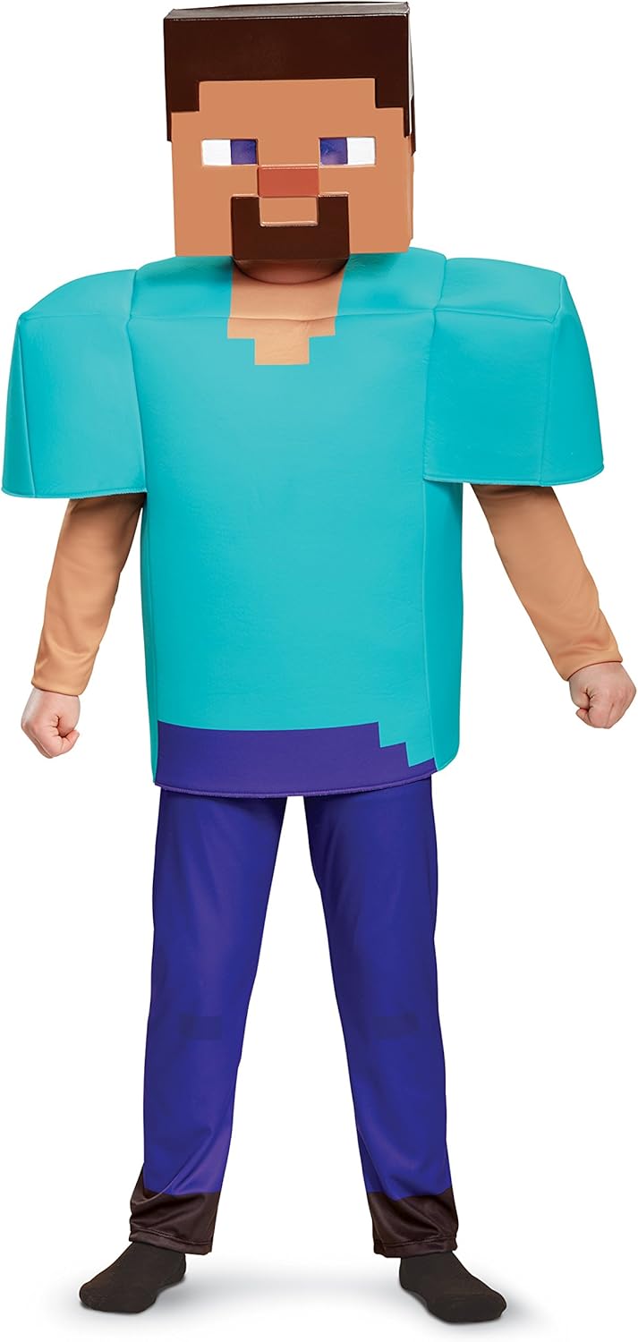 Disguise Steve Deluxe Minecraft Costume, Large (10-12)