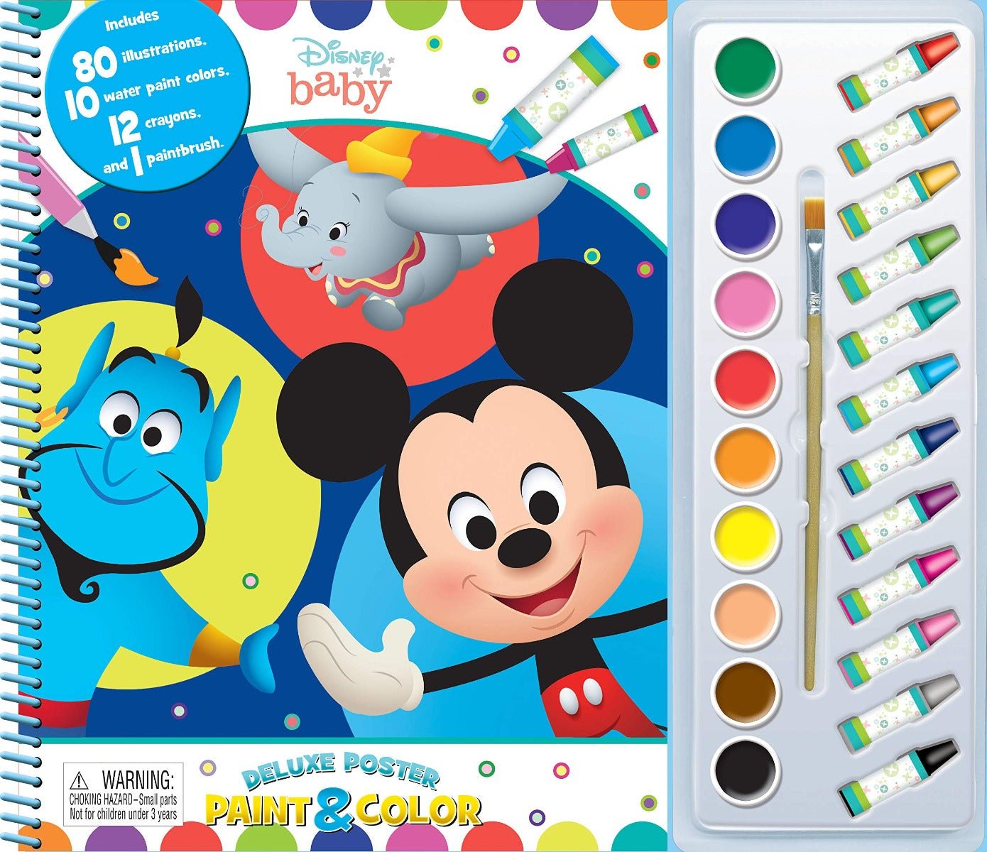 Disney Baby Deluxe Poster Paint & Color Book 276435228X - Colorland Toys
