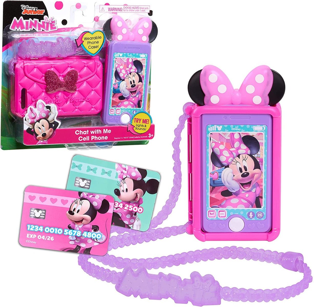 Disney Junior Minnie Mouse Chat With Me Cell Phone Set - Colorland Toys