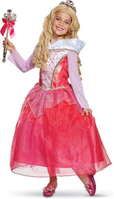 Disney Princess Aurora Sleeping Beauty Deluxe Girls' Costume, Medium (7-8) - Colorland Toys