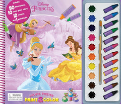 Disney Princess Deluxe Poster Paint & Color Paperback 2764348525 - Colorland Toys