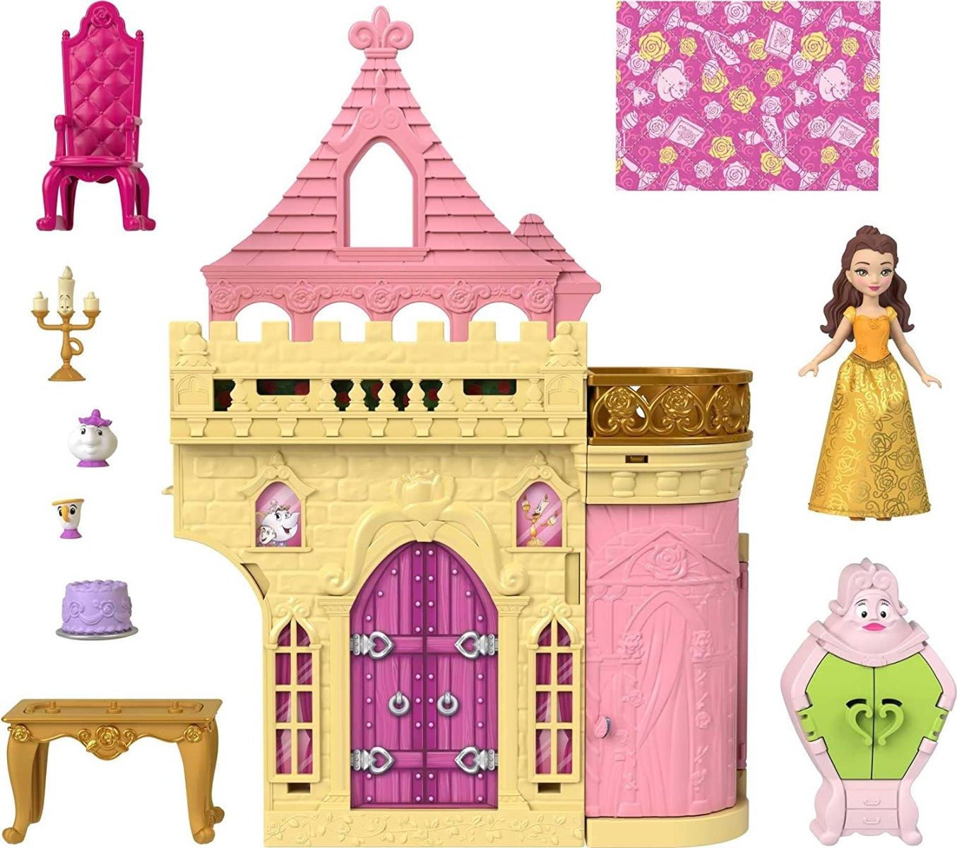 Disney Princess Small Doll with Playset - Belle's Castle HLW94/HLW92 - Colorland Toys