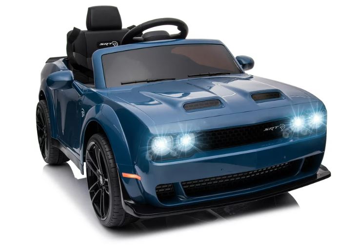Dodge Challenger SRT Ride On Car 12V/2M, Blue - Colorland Toys