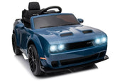 Dodge Challenger SRT Ride On Car 12V/2M, Blue - Colorland Toys
