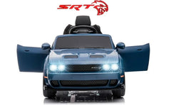 Dodge Challenger SRT Ride On Car 12V/2M, Blue - Colorland Toys