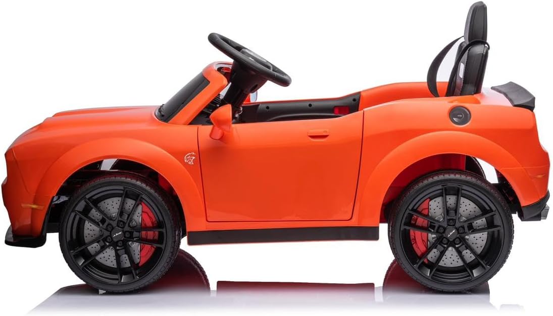 Dodge Challenger SRT Ride On Car 12V/2M,Orange - Colorland Toys