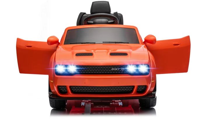 Dodge Challenger SRT Ride On Car 12V/2M,Orange - Colorland Toys