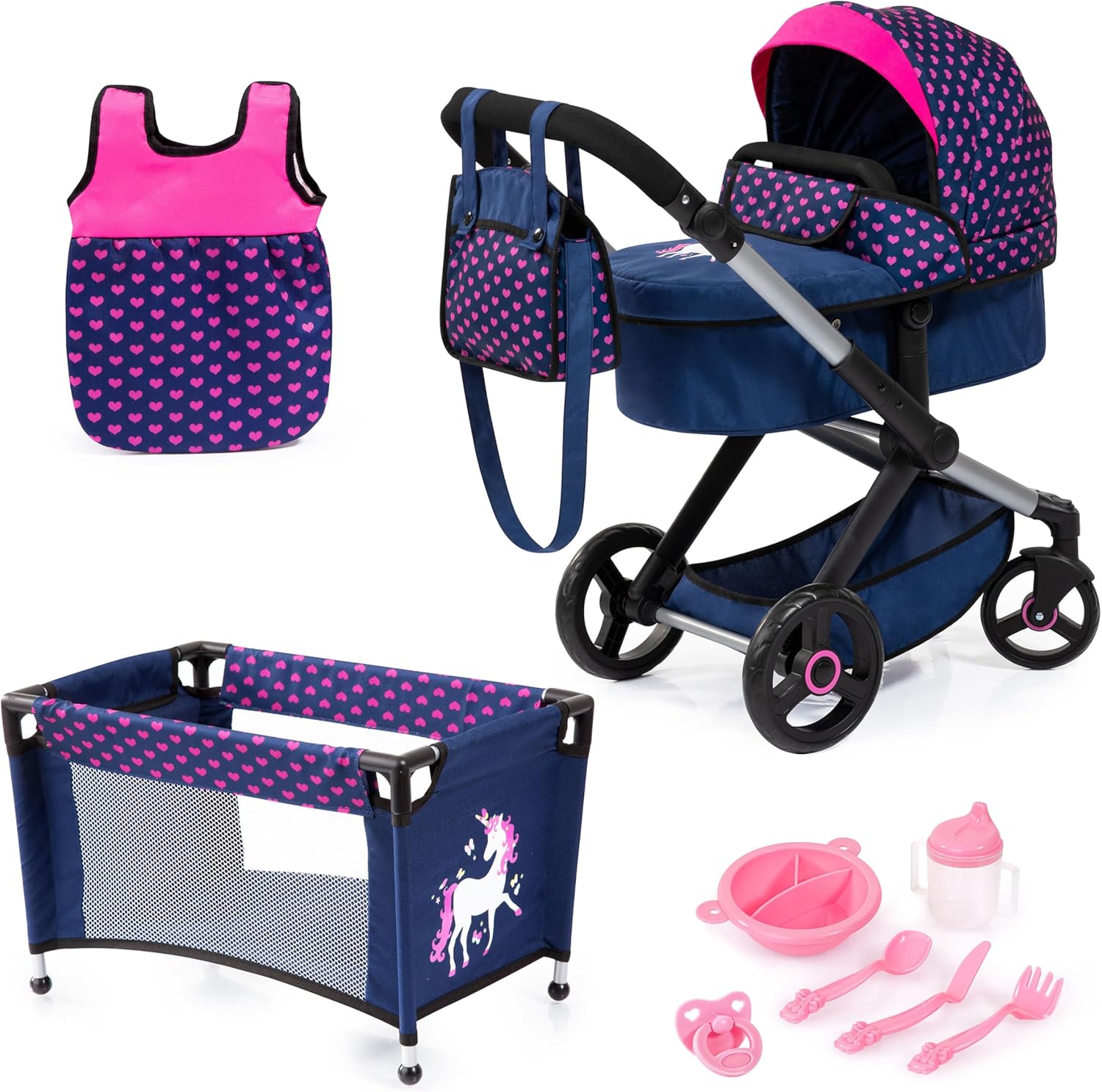 Dolls Pram Xeo 17054AB - Colorland Toys