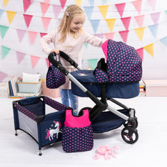 Dolls Pram Xeo 17054AB - Colorland Toys