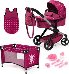 Dolls Pram Xeo Set 17067AB - Colorland Toys