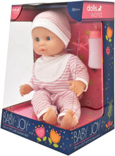 Dolls World Baby Joy 15inch Baby Doll With Sleeping Eyes Bottle & Dummy 78310 - Colorland Toys