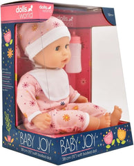 Dolls World Baby Joy 15inch Baby Doll With Sleeping Eyes Bottle & Dummy 78312 - Colorland Toys