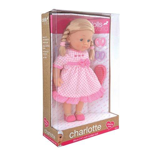 Dolls World Charlotte Soft Bodied Doll 14inch 8112 - Colorland Toys