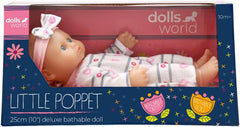 Dolls World Little Poppets 10inch Dlx Twin Bathable Vinyl Doll 78002 - Colorland Toys