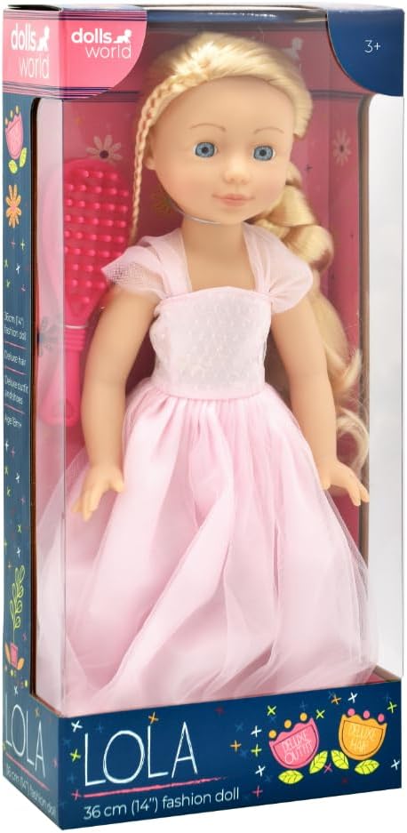 Dolls World Lola 14inch Fashion Doll Moving Arms And Legs 78252 - Colorland Toys