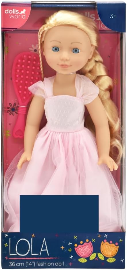 Dolls World Lola 14inch Fashion Doll Moving Arms And Legs 78252 - Colorland Toys