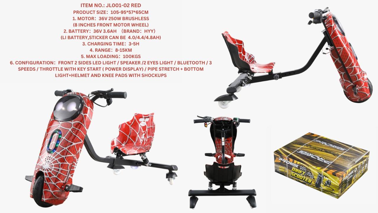 Drift Scooter 36V JP Red PR001 - 02 - Colorland Toys