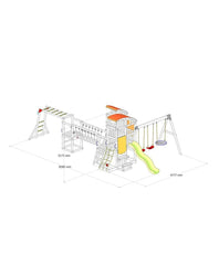 DYNAMIC SPORTS ARABIAN ORYX EXTREME WOODEN SWING SET - Colorland Toys