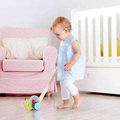 Hape Snail Themed Push Pal Baby Toy - Colorland Toys
