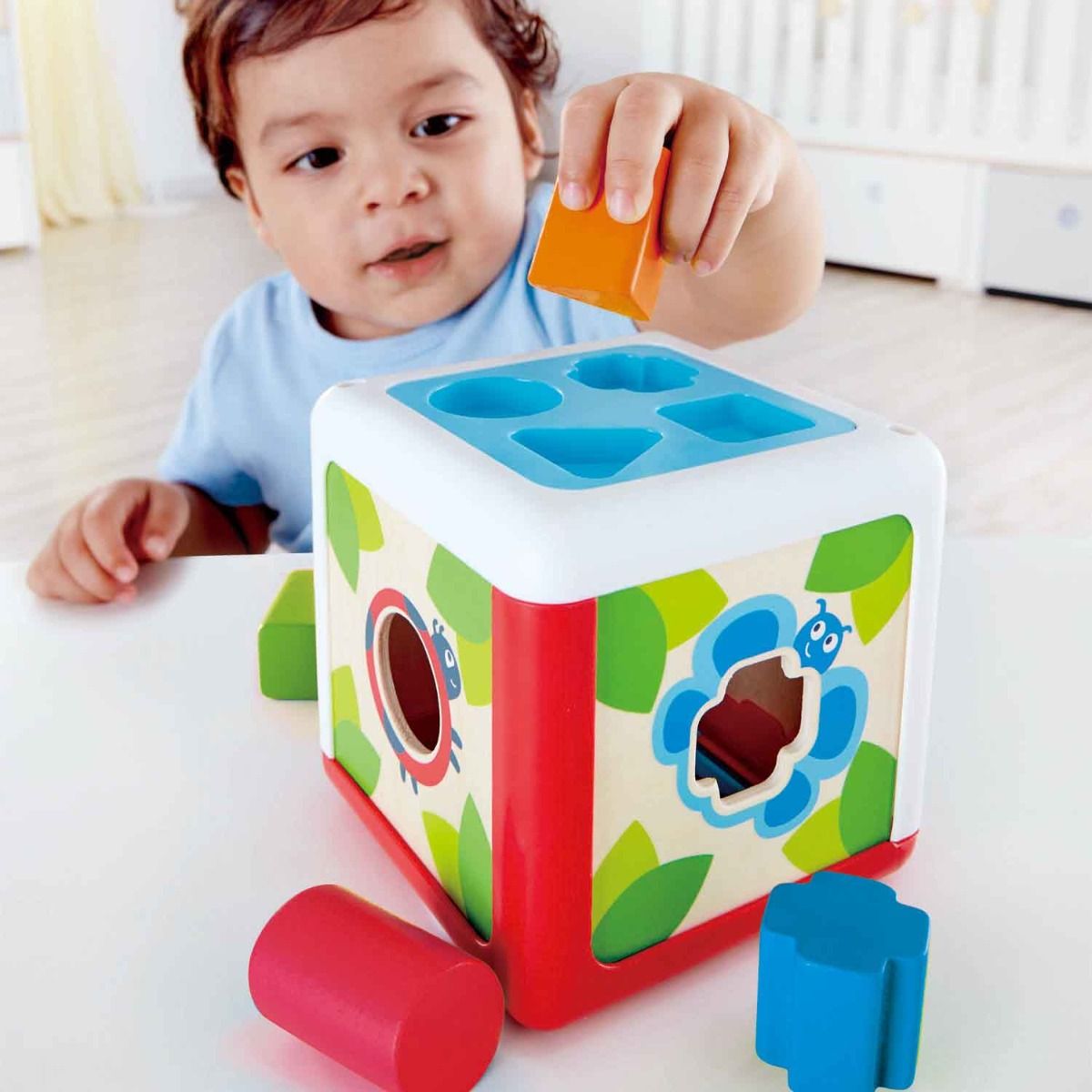 Hape Wooden Colorful Shape Sorting Box - Colorland Toys