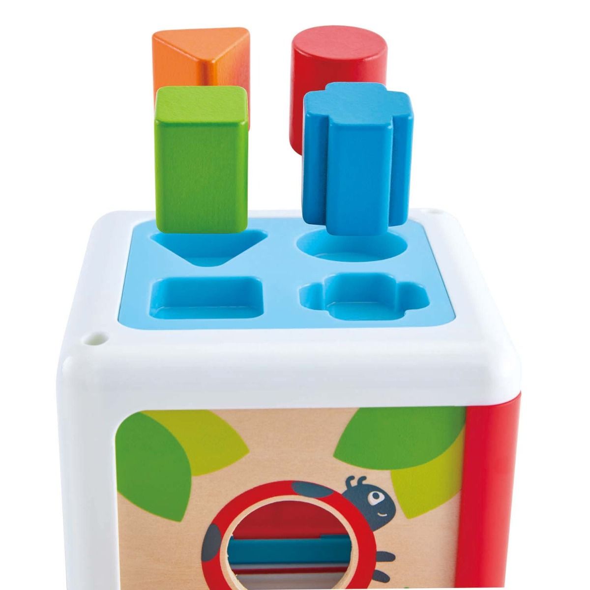Hape Wooden Colorful Shape Sorting Box - Colorland Toys