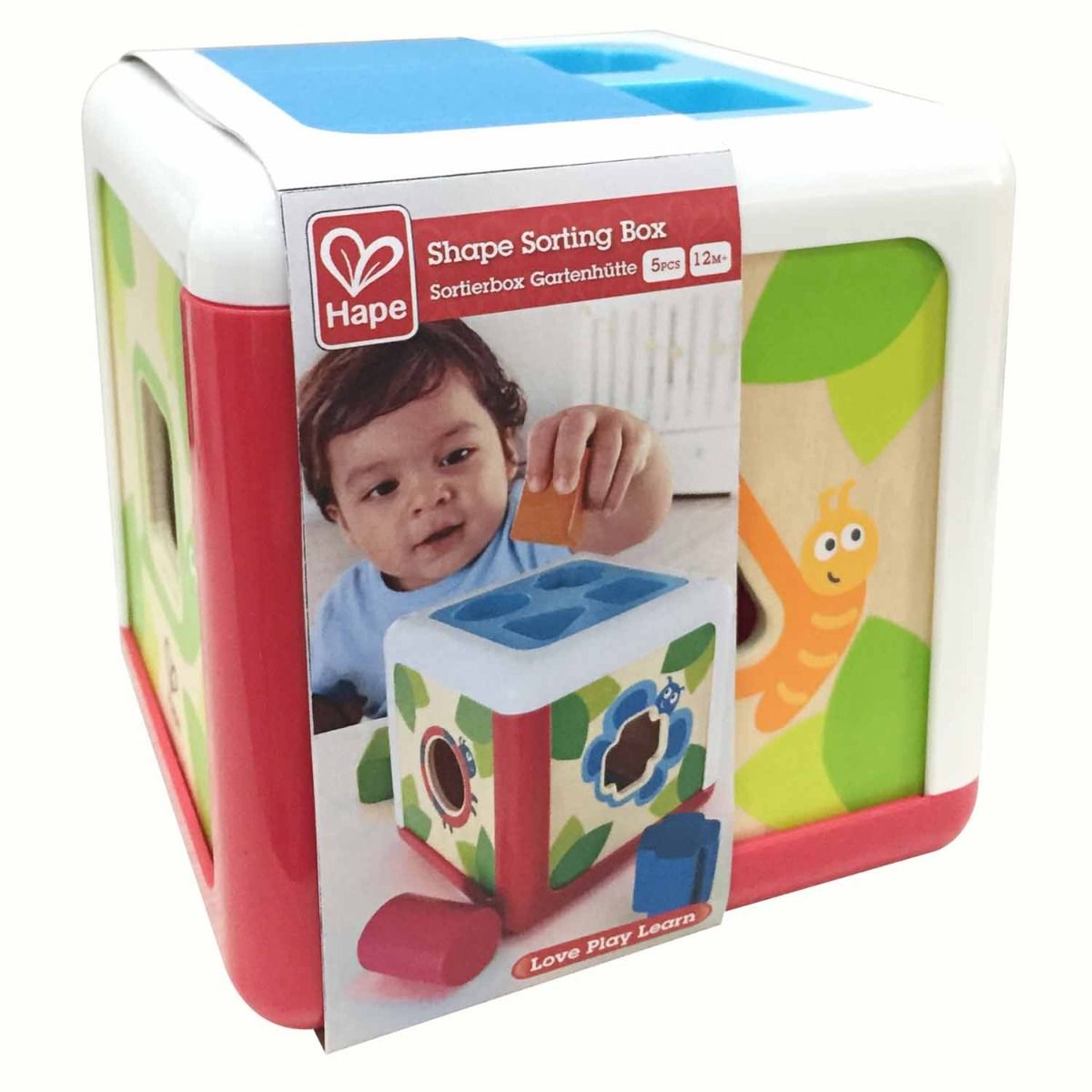 Hape Wooden Colorful Shape Sorting Box - Colorland Toys