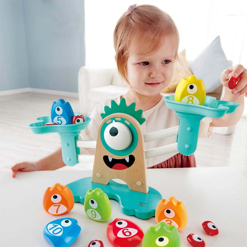 Hape Learn to Count Monster Math Measuring Scale 22pcs - Colorland Toys