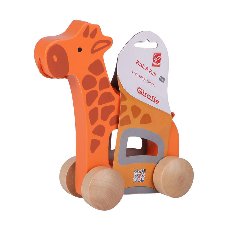 Hape Giraffe-Themed Push & Pull Along Toy - Colorland Toys