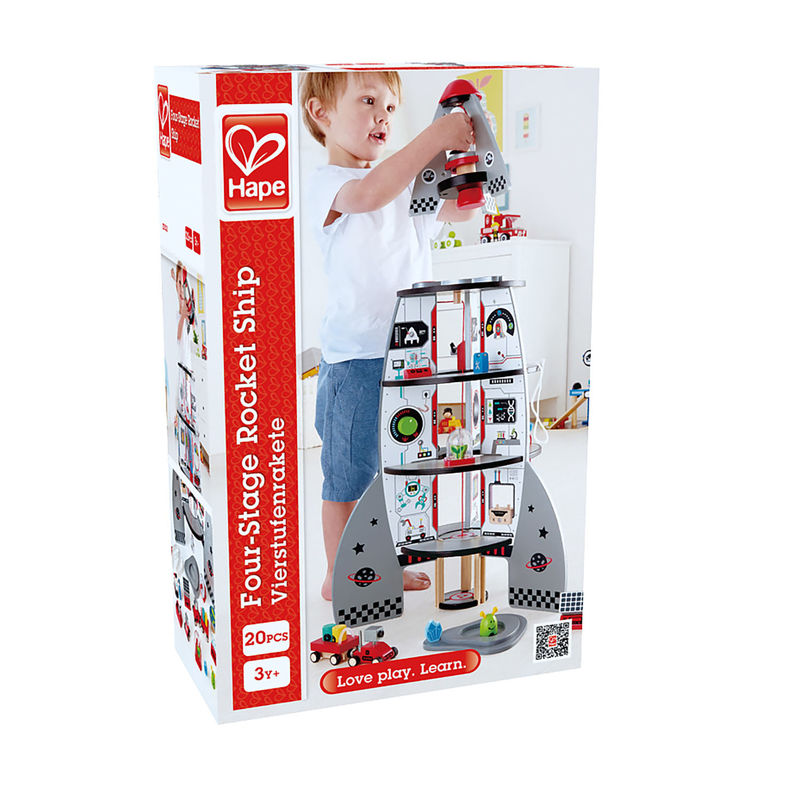 Hape Multi-Level City Fire Station & Fire Engine Toy - Colorland Toys