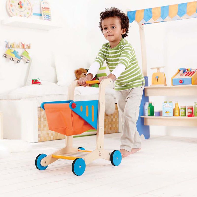 Hape Role Play Wooden Shopping Cart - Colorland Toys