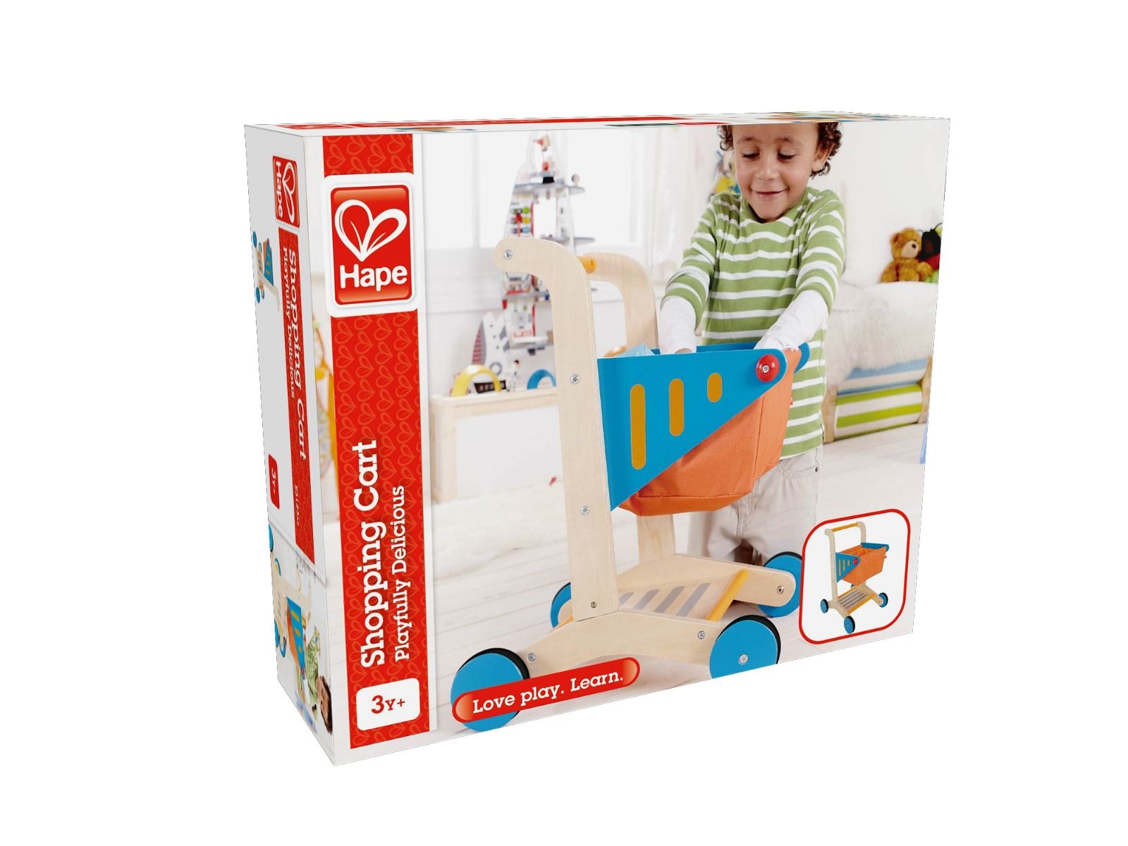 Hape Role Play Wooden Shopping Cart - Colorland Toys