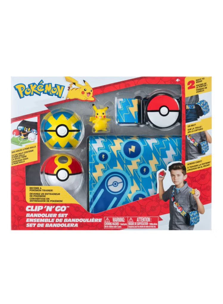 Pokemon Clip N Go Bandolier Set Blue PKW3156/PKW0028 - Colorland Toys
