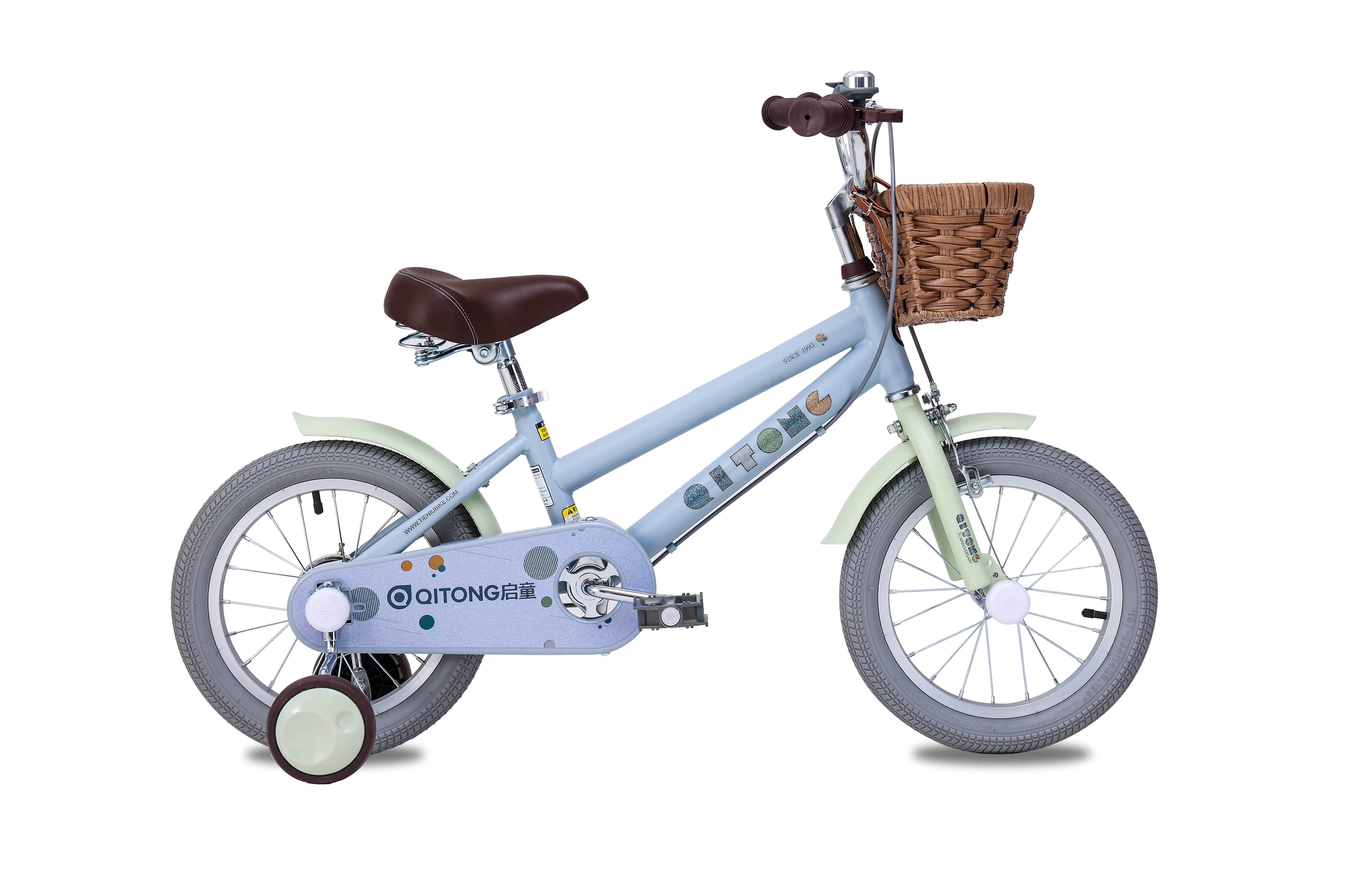 Qitong Bicycle With Basket 16 Inch Blue TN23A01 16IN - Colorland Toys