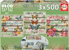 Educa Country Garden 3x500 17965 - Colorland Toys