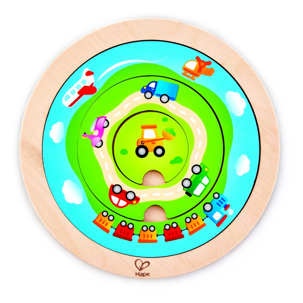 Hape Spinning Wooden Creative Peg Puzzle - Colorland Toys