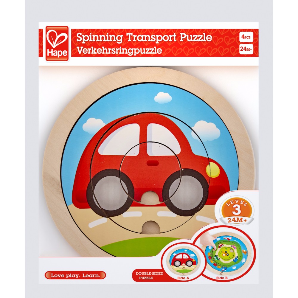 Hape Spinning Wooden Creative Peg Puzzle - Colorland Toys