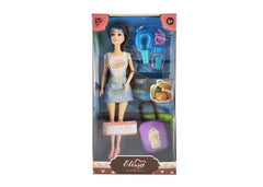Elissa 11.5" Fashion Doll Travel Playset - Black with Highlight SL306132 - Colorland Toys