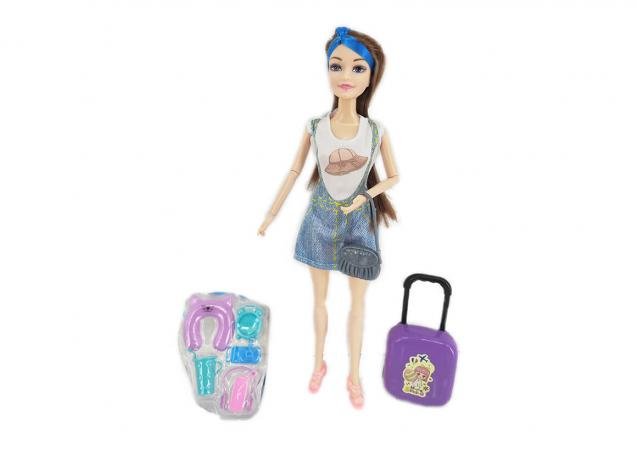 Elissa 11.5" Fashion Doll Travel Playset - Black with Highlight SL306132 - Colorland Toys