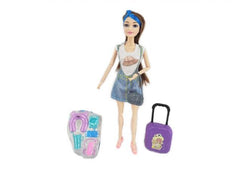 Elissa 11.5" Fashion Doll Travel Playset - Black with Highlight SL306132 - Colorland Toys