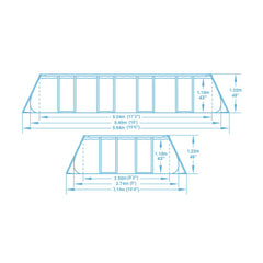 Bestway Above Ground Frame Pool Rectangular 5.49mx2.74mx1.22m 56466 - Colorland Toys