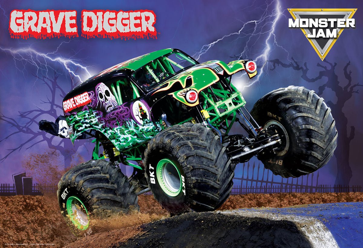 Eurographics Puzzle 100 - Pcs In Lunch Bag - Monster Jam Grave Digger 9100 - 5938 - Colorland Toys