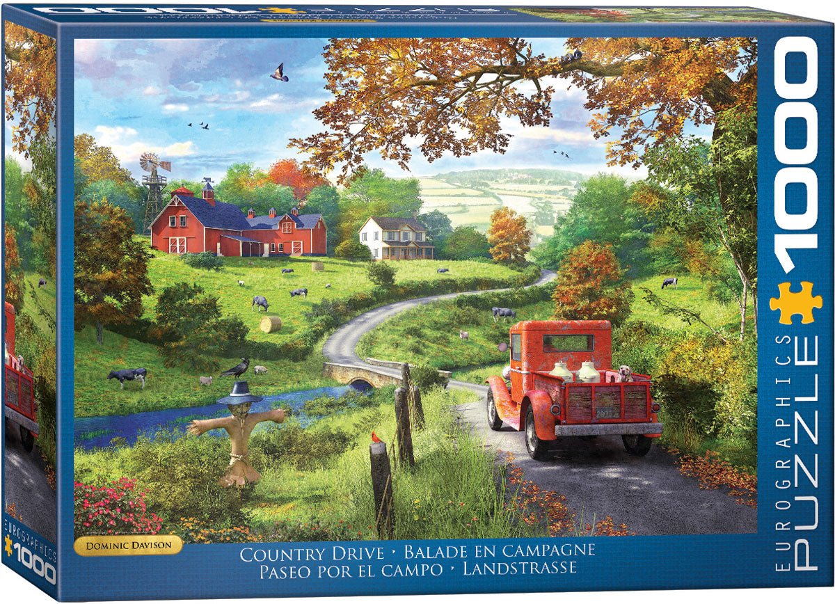 Eurographics Puzzle 1000 - Pcs By Dominic Davison Country Drive 6000 - 0968 - Colorland Toys